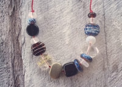 recycled glass necklace