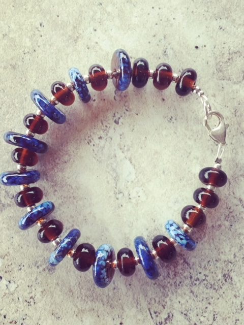 recycled glass bracelet