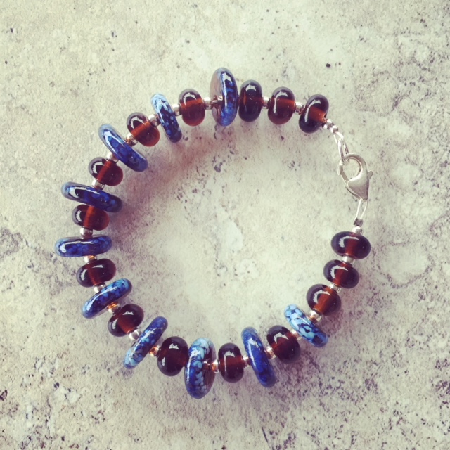 recycled glass bracelet