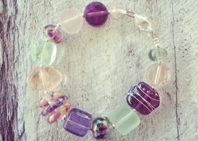 recycled glass bracelet