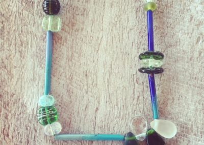 recycled glass necklace