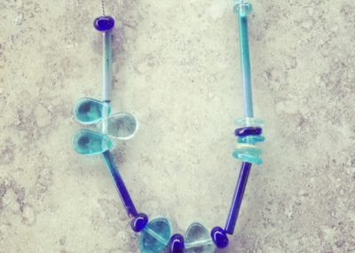 recycled glass necklace