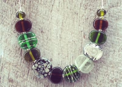recycled glass necklace