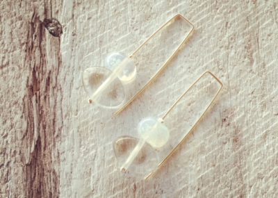 recycled glass earrings