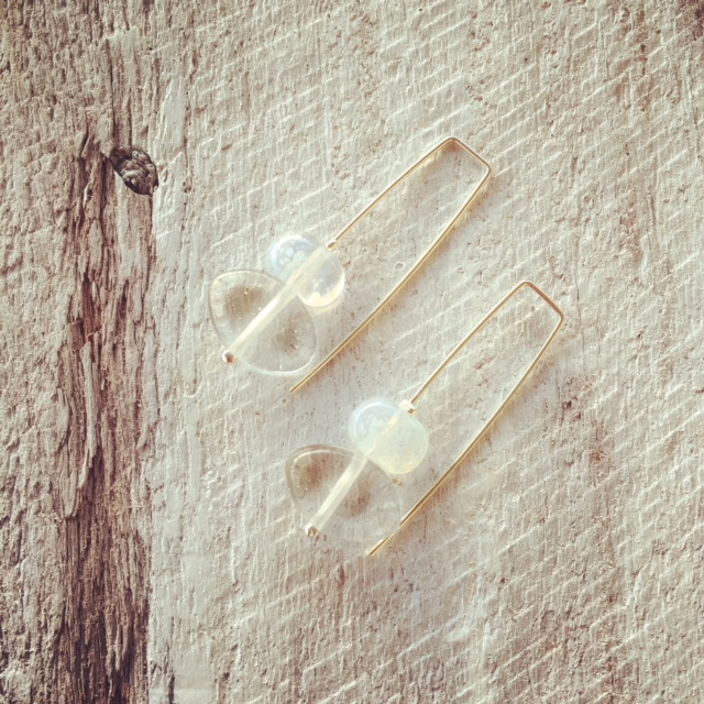 recycled glass earrings