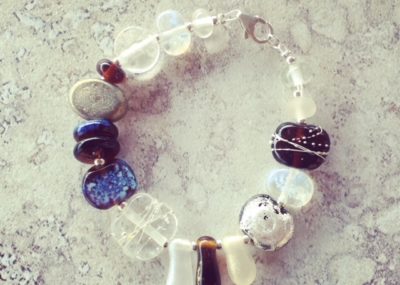 recycled glass bracelet