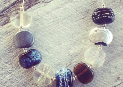 recycled glass necklace