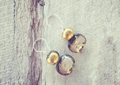 recycled glass earrings