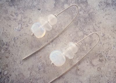 recycled glass earrings