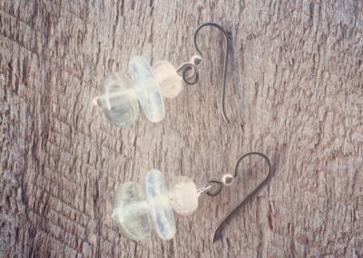 recycled glass earrings