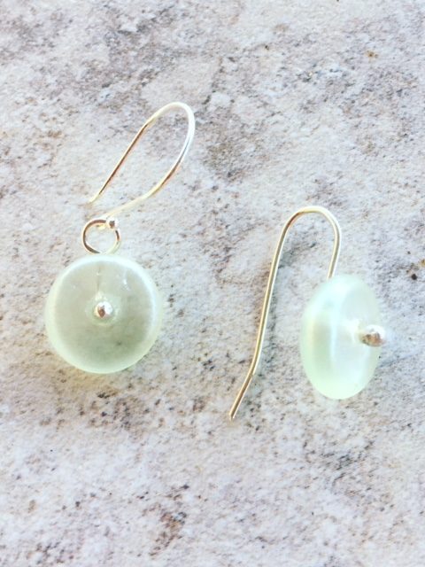 recycled glass earrings