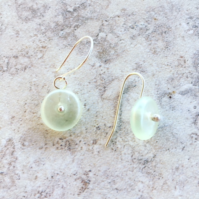 recycled glass earrings