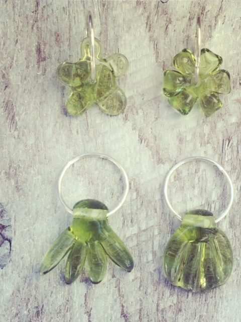 Recycled glass beads | design ideas, earrings or necklaces?