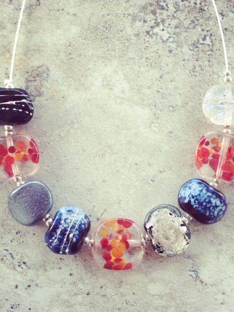 recycled glass bead jewellery