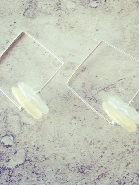 recycled glass bead earrings | beads made from a wine bottle from Bethany Wines