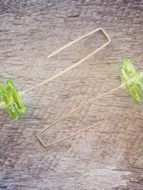Recycled glass bead earrings | party earrings! Beads made from a wine bottle