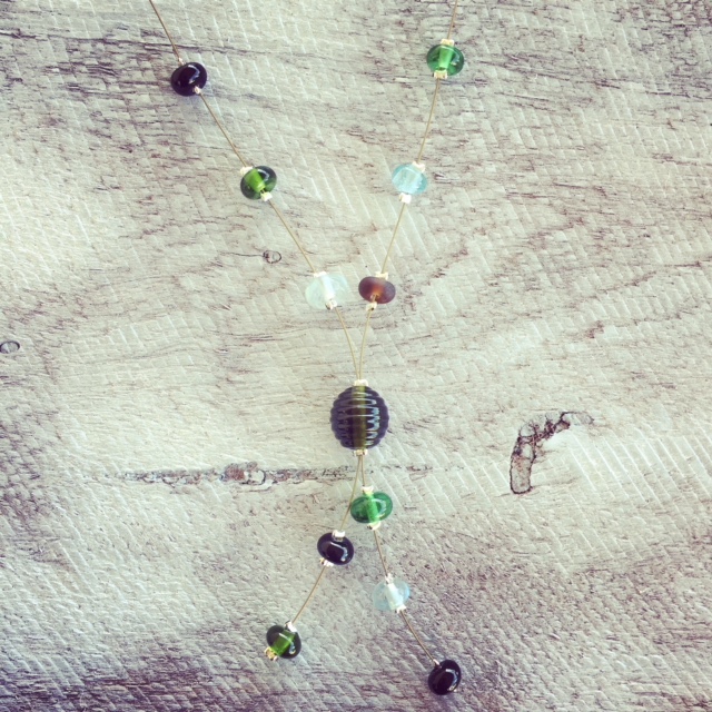 Recycled glass bead | prototype necklace