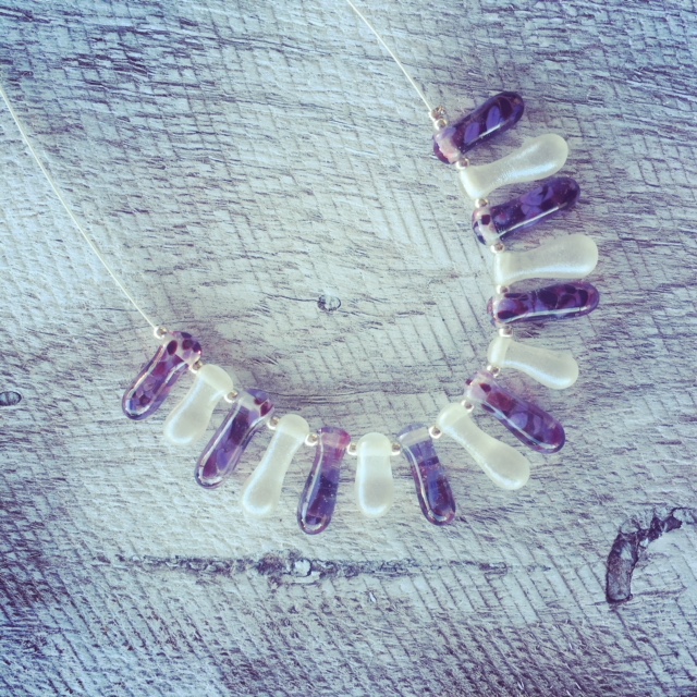 Recycled glass jewellery challenge | beads made from wine and tonic water bottles