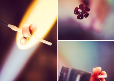 Recycled glass beads | glass flower beads