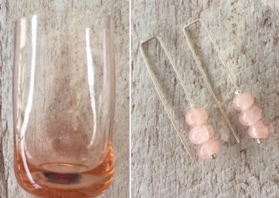 Recycled glass beads | beads made from a pink cup