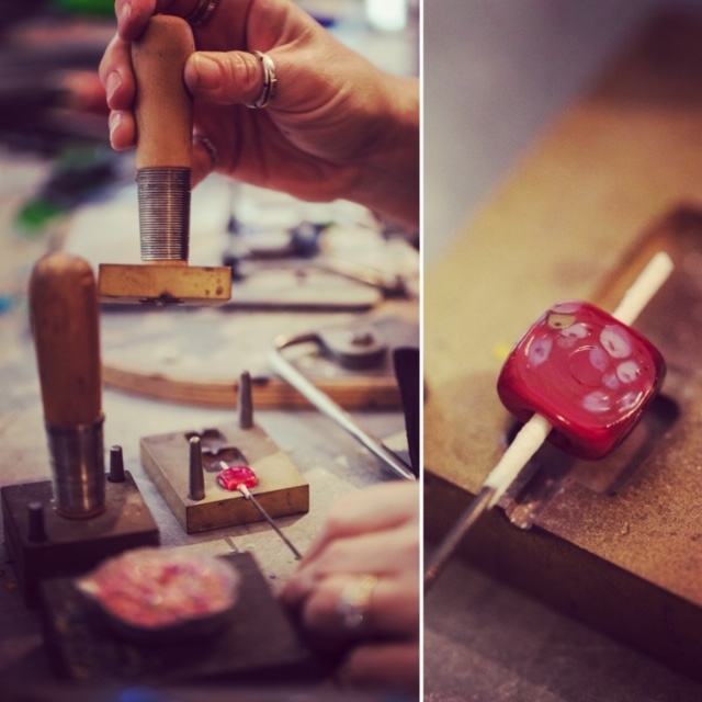 Recycled glass beads | behind the scenes in the lampwork studio