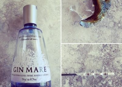 Recycled glass beads | sometimes the colour in the glass burn out and the beads are just clear.