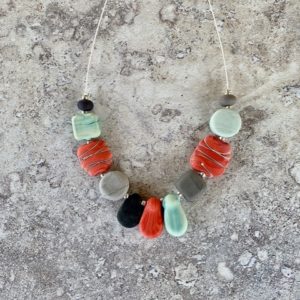 Coral mint necklace