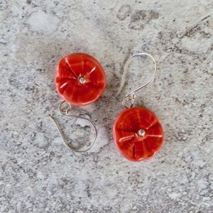 Coral Flower Earrings