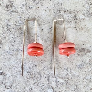 Coral Tiered earrings