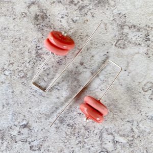 Coral Tiered earrings