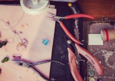 Recycled glass jewellery | behind the scenes