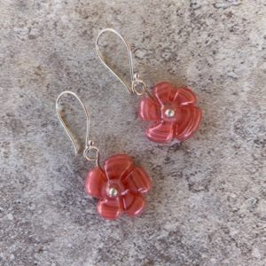 Pink Flower earrings