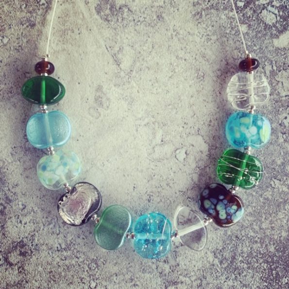 World Gin Day 2019 - celebrate with a necklace made from Tanqueray, Bombay Sapphire and Hendricks gin bottles