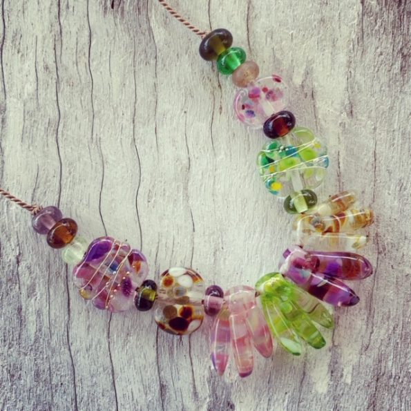 Taking apart old necklaces, to make new necklaces