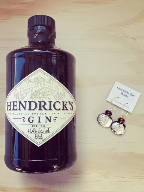 Hendricks Gin bottle earrings