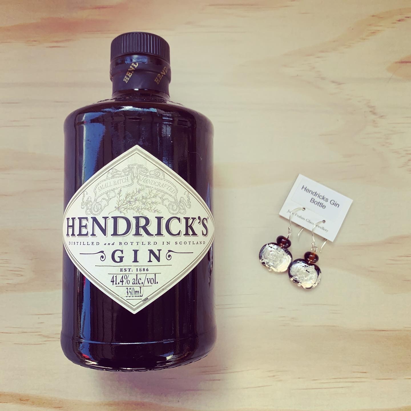 Hendricks Gin bottle earrings