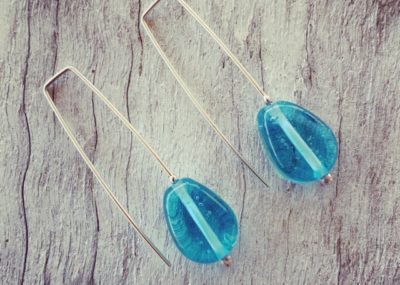 Custom request for Bombay Sapphire Gin bottle earrings