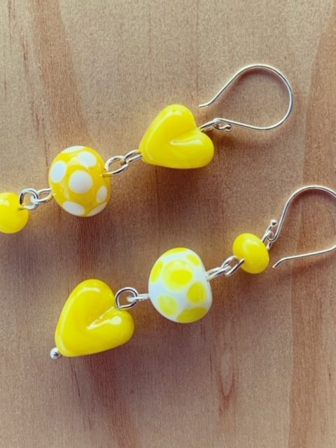 Bright Yellow Mismatched Earrings