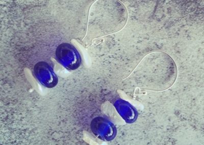Skyy Vodka and Pearl Earrings