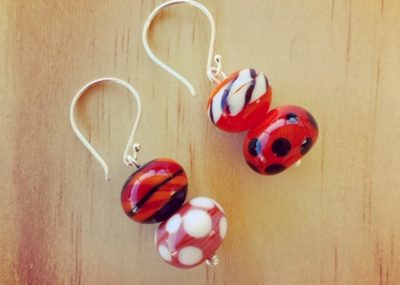 spotty stripey earrings
