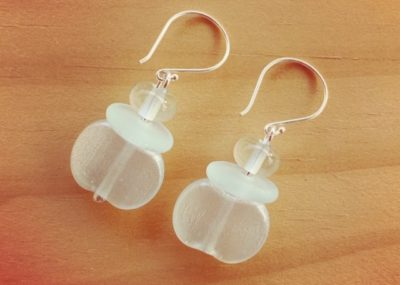 Banrock Station recycled glass earrings with various finishes