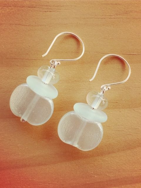 Banrock Station recycled glass earrings with various finishes