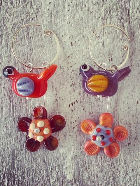 Bird and Flower Earrings and Daily Making
