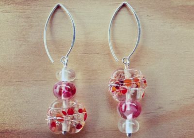 recycled glass earrings