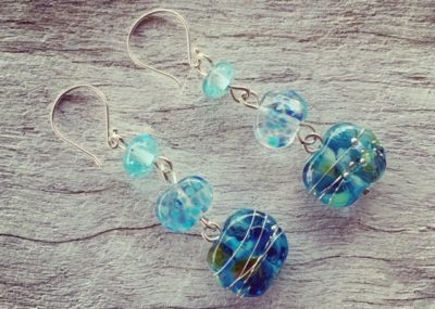 Gin and wine bottle earrings