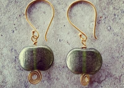 Gold Moet Champagne bottle earrings