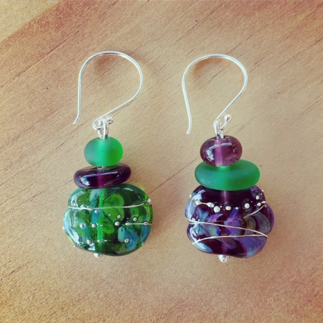Tanqueray and Hendricks Limited Release gin bottle earrings