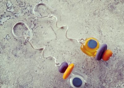 Twisty upside down earrings