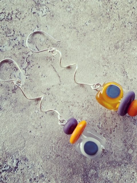 Twisty upside down earrings