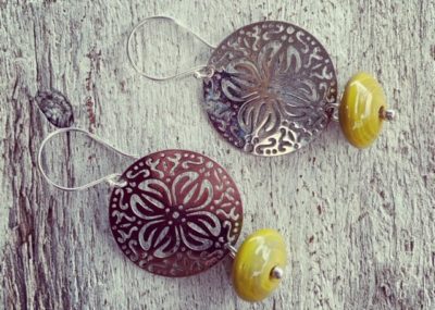 upcycled earrings